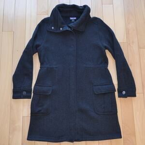 Patagonia Fleece Coat Jacket Size Medium Dark Gray